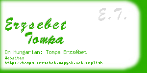 erzsebet tompa business card