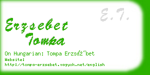 erzsebet tompa business card